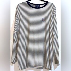 Vintage Size L Ralph Lauren Polo Jeans Co Striped Long Sleeve Shirt 90s Raver